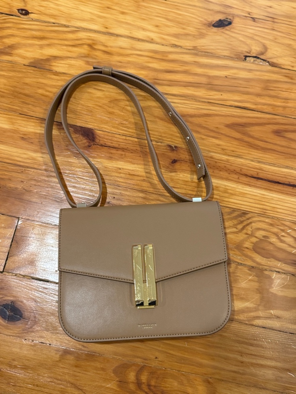 DeMellier Tan Crossbody with Gold Hardware